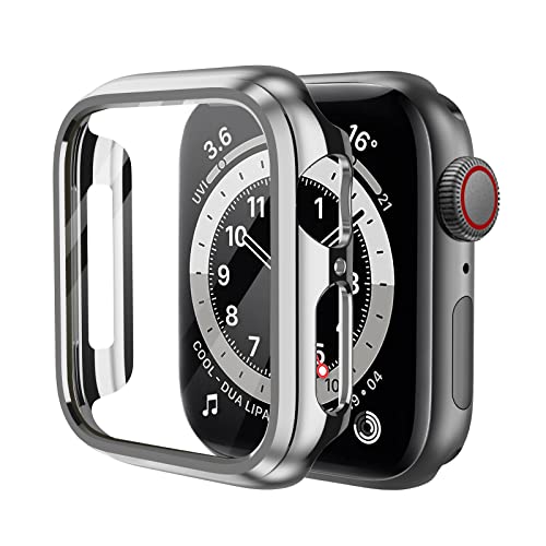 楽天AJ WORKS SHOPKIMOKU コンパチブル Apple Watch ケース Series 6/SE/5/4 44mm PC+TPE材質 保護ケース 高耐久 耐衝撃 コンパチブルアップルウォッチ ケース超軽量 保護カバー シルバー