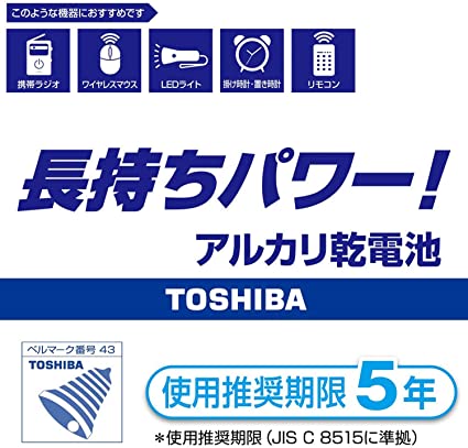 東芝 アルカリ乾電池 単4形10本パック LR03L 10MP