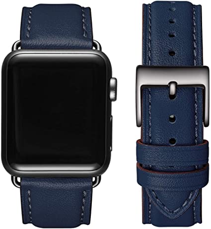 MNBVCXZ コンパチブル apple watch バンド 41mm 40mm 38mmに対応,apple watch バンド 本革 レザー,交換用アップルウォッチバンド コンパチブル ベルト互換性のある Apple Watch SE， iWatch