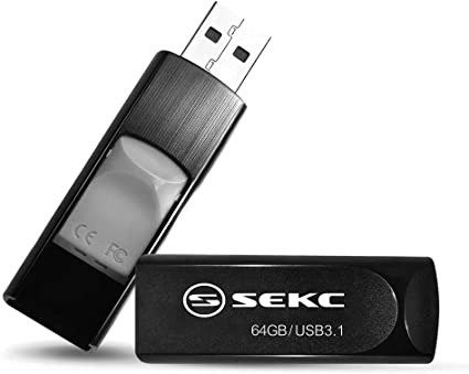 限定 SEKC USBメモリ 64GB 高速 USB 3.1対応(Type-A Gen 1) 最大読出速度105MB/s スライド式 ブラック SKD6764G