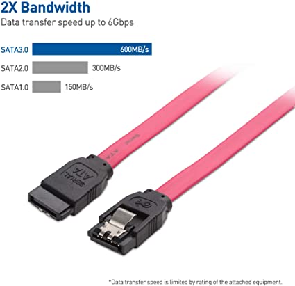 Cable Matters SATA ケーブル Sata3 ケーブル SSD ケーブル 3本セット ストレート型 6 Gbps対応 SSDとHDD増設 45cm 3
