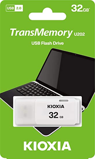 32GB USBメモリ USB2.0 KIOXIA キオクシア TransMemory U202 キャップ式 ホワイト 海外リテール LU202W032GG4