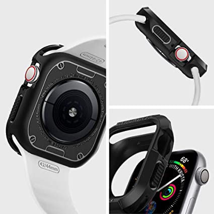 Spigen Apple Watch ケース 44mm Series SE/Series 6 / Series 5 / Series 4 対応 落下 衝撃 吸収 タフネスデザイン 保護カバー アップルウォッチケース ラギッド アーマー 06