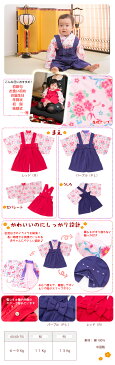 【P5倍 29日11時まで】【メール便送料無料】ベビー キッズ 子供服 女の子 女児 フォーマルはかま 袴 カバーオール ロンパース 花柄 レッド パープル 和服 長袖 七五三 お雛さま 初節句 お食い初め お宮参り 記念日出産祝い 春夏秋冬 60cm 70cm 80cm 90cm