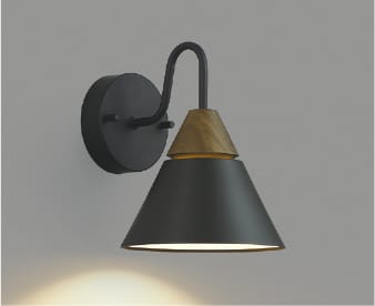 品番：AB52224 品名：LEDブラケット 価格：39000円 メインスペック 器具ジャンル：ブラケット 光源光色：LED（電球色） 税抜価格：39,000円 その他の属性：60W相当 LED 本体：鋼・マットブラック塗装 セード：鋼・チャコールブラウン塗装マット 飾：ウォールナット ●高-226 幅-180 出幅-224mm 重-0.9kg ●消費電力：6.5W ●定格光束：465 lm ●固有エネルギー消費効率：71.5 lm/W ●演色性：Ra82 ●色温度：2700K ●光束維持時間：40,000時間 ●木部は天然素材のため、色柄は写真と異なることがあります ●天井近接限度10cm ●調光器併用不可 ●11VA（100V） あかり専科掲載頁：217頁 あかり専科掲載ページ：217ページ メーカー希望小売価格はメーカーカタログに基づいて掲載しています
