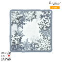日本製 スノウフレーク ミニハンカチ 雪の結晶 クリスマス柄 シェニール織 タオルハンカチ 17cm アーンジョー ギフト プレゼント