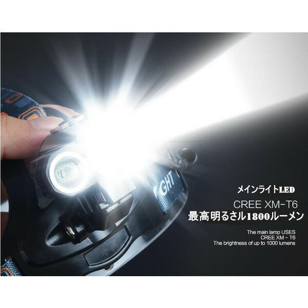 オリジナル3灯 3x CREE XM- T6 LED 超高輝度LEDヘッドライト【超強力5000 LM+充電式+IP65級生活防水+4モード点灯】 3灯角度調節可能 アウトドアに最適通販格安セール情報 楽天 通販