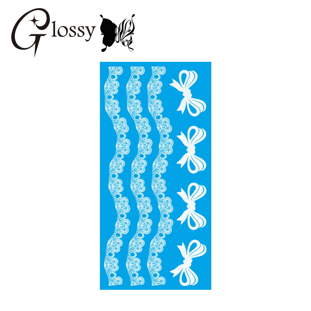 タトゥーシール ホワイト Innocent Veil イノセントヴェール (GT-507) 白ヘナ 白 レース フェイクタト..