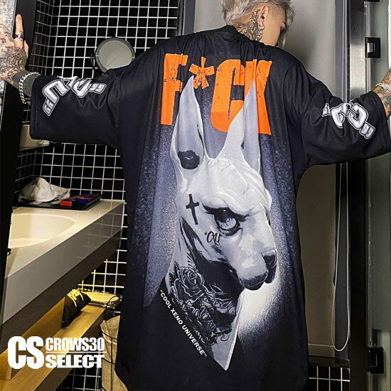 楽天Alleglo クローズ30スタイルTシャツ メンズ ストリート系 Tシャツ ロング丈 ビッグプリント フォックス 狐 ロック Tシャツ オシャレ 半袖 Tシャツ インポート オーバーサイズ 大きいサイズ 2021 春 夏 新作 個性的 V系 お兄系 ヴィジュアル系 ファッション ストリート系 ホスト 衣装 ロック