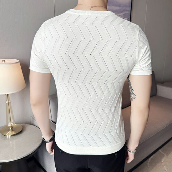 Tシャツ メンズ オラオラ系 Tシャツ メンズ 大きいサイズ Tシャツメンズ 無地 総柄 幾何学 サマーニットソー オシャレ 半袖 Tシャツ インポート 2023 春 夏 新作 個性的 V系 お兄系 ヴィジュアル系 ファッション ホスト 衣装 ビター系 Tシャツ オラオラ系 ニット