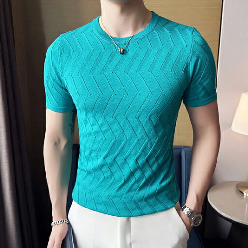 Tシャツ メンズ オラオラ系 Tシャツ メンズ 大きいサイズ Tシャツメンズ 無地 総柄 幾何学 サマーニットソー オシャレ 半袖 Tシャツ インポート 2023 春 夏 新作 個性的 V系 お兄系 ヴィジュアル系 ファッション ホスト 衣装 ビター系 Tシャツ オラオラ系 ニット