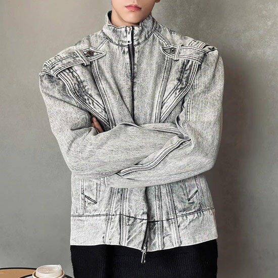 Gジャン メンズ デニムジャケット メンズ ライダースジャケット メンズ ブルゾン トラッカージャケット おしゃれ オーバーサイズ アウター ブルゾン 秋 冬 新作 ストリート系 ヴィジュアル系 ファッション 衣装 ホスト V系 お兄系 韓国 衣装