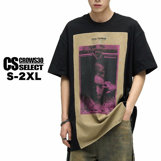 Tシャツ メンズ フォト モード系 Tシャツ メンズ オラオラ系 Tシャツ メンズ ロング丈 V系 Tシャツ オーバーサイズ Tシャツ ビッグプリント ビッグTシャツ 夏 新作 個性的 お兄系 y2kファッション ヴィジュアル系 ファッション ホスト 衣装 ロック バンド ステージ衣装