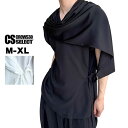 ドレープカットソー メンズ モード系 Tシャツ メンズ V系 Tシャツ メンズ アシメカットソー モード系 メンズ ストールカットソー アシメ 送料無料 春 夏 新作 個性的 お兄系 Y2K ファッション ヴィジュアル系 ファッション ホスト 衣装 バンド ステージ衣装