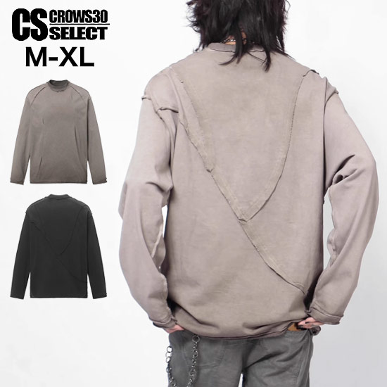 V系ロンtメンズモード系カットソー...