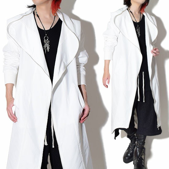 日本最大のブランド 冬 秋 送料無料 ホスト ファッション ヴィジュアル系 V系 お兄系 白 ホワイト 無地 モッズコート 変形 ロングコート メンズ ロングパーカー フルジップパーカー メンズ パーカー 新作 衣装 メンズ ストリート系 ブランド Allegro アレグロ メンズ