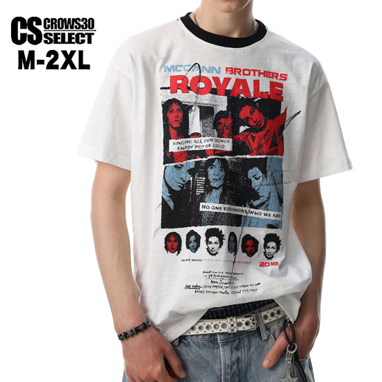 Rakuten - V系 Tシャツ メンズ オラオラ系 Tシャツ メンズ モード系 半袖 カットソー ロック系 バンド tシャツ リンガー ネック 派手 30代 40代 50代 60代 オシャレ 新作 個性的 お兄系 ヴィジュアル系 ファッション ホスト ロック バンド