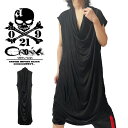 ドレープカットソー メンズ ロングタンクトップ メンズ モード系 タンクトップ メンズ V系 Tシャツ メンズ ワンピース モード系 メンズ 送料無料 2023...