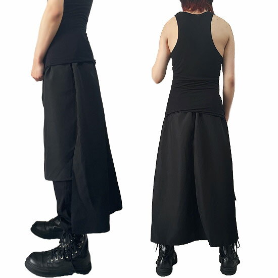 V系 スキニーパンツ メンズ ロングスカート メンズ 重ね着 パンツ モード系 メンズ スリムパンツ メンズ 個性的 V系 ヴィジュアル系 ファッション お兄系 ホスト 衣装 細身 スリム タイト 美脚パンツ 2024 春 夏 秋 冬 新作 モード系 メンズ allegro アレグロ alcw
