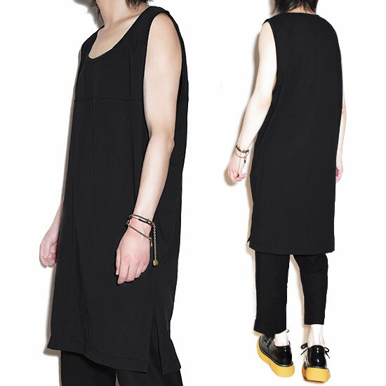 ロングタンクトップ メンズ モード系 タンクトップ メンズ Tシャツ メンズ モード系 十字架 クロス 送料無料 ビッグシルエット インポート オーバーサイズ 2022 春 夏 新作 個性的 V系 お兄系 ヴィジュアル系 ファッション ホスト 衣装 モード系 ブランド alcw