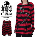 V系 セーター メンズ モード系 ボーダー ニットソー メンズ ダメージ ロングTシャツ メンズ 地雷系 セーター レディース ロング丈 ロンT パンク ベルト ヴィジュアル系 ファッション