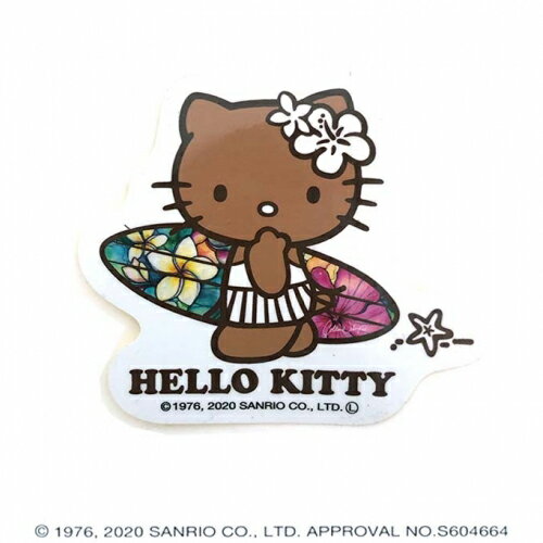 ステッカー シール Colleen Wilcox（コリーン ウィルコックス） ハローキティ HELLO KITTY デコレーション 耐水 屋外 かわいい おしゃれ ハワイアン 雑貨 アート 絵画 サーフィン サーフボード （SURFステッカー）