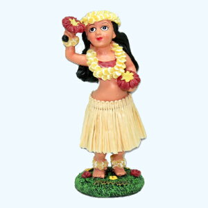 【フラドール】（Girl with Uliuli ウリウリガール）ハワイアン人形・フィギュア・おもちゃダッシュボードフラドール フラガール hulaハワイアン雑貨・お土産・インテリア hawaii ハワイ直輸入