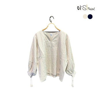 【SALE 20%OFF】orslow オアスロウ COTTON LINEN PULLOVER SHIRT コットンリネン プルオーバーシャツ リネン 麻 スモック レディース 00-8037