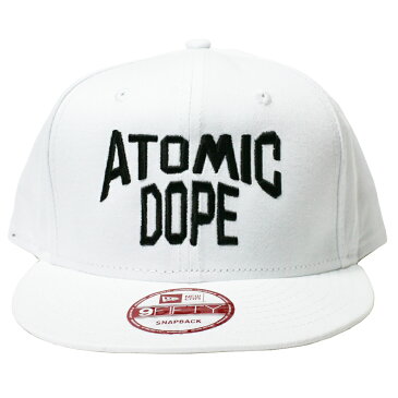 【送料無料】【Atomic Dope City】 New Era Snapback cap White スナップバックキャップ ホワイト 帽子 白 アトミックドープ / フリーサイズ