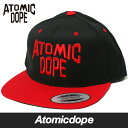 【Atomicdope】ATOMICDOPE CITY Snapback cap Black Red スナップバックキャップ 黒 赤 帽子 アトミックドープ フ...