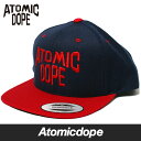 【Atomicdope】ATOMICDOPE CITY Snapback cap Navy Red スナップバックキャップ 帽子 紺 赤 アトミックドープ フリ...