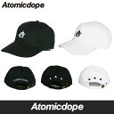 Anarchy ダッドハット ストラップバックキャップ 帽子 黒 白 Dad Hat Strapback Cap Black White アトミックドープ フリーサイズ