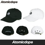 【Atomicdope】Anarchy ダッドハット ストラップバックキャップ 帽子 黒 白 Dad Hat Strapback Cap Black White アトミックドープ フリーサイズ