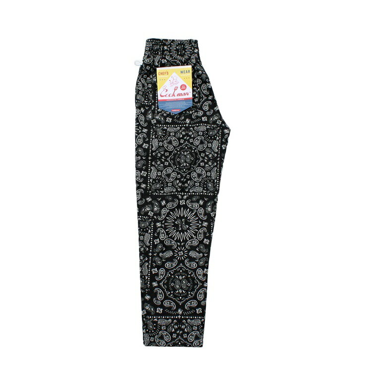 【送料無料】COOKMAN クックマン Chef Pants シェフパンツ Paisley Black ペイズリー ブラック 黒 イージーパンツ メンズ レディース 男女兼用 カジュアル