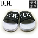 【送料無料】DOPE SLIDE サンダル ブラック/ホワイト 黒/白 SANDALE Black/White ドープ