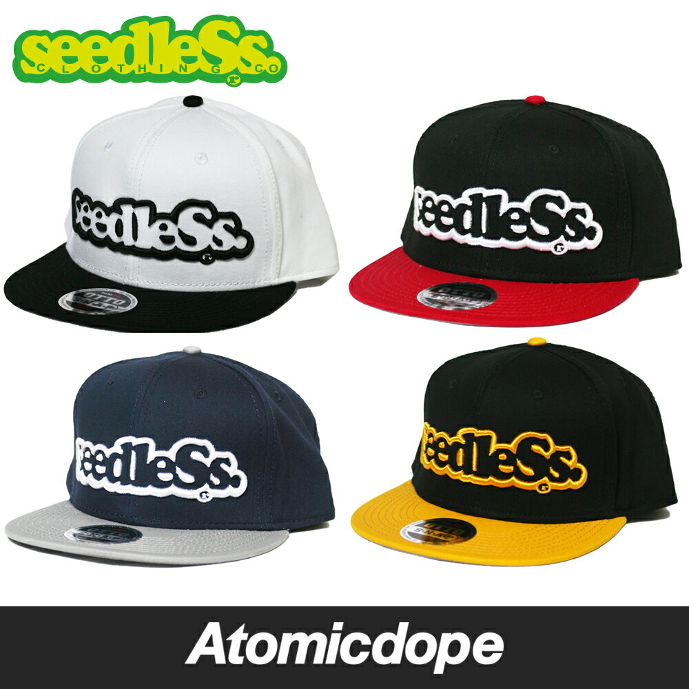 【seedleSs】sd color combination スナップバックキャップ snap back 帽子 シードレス フリーサイズ