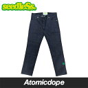 【送料無料】seedleSs sd 501 デニム パンツ インディゴ denim pant Indigo Green stetch シードレス