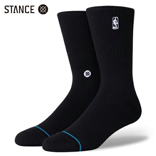 STANCE x NBA LOGOMAN ST ロゴ ソックス ブラック 靴下 黒 SOCKS スタンス