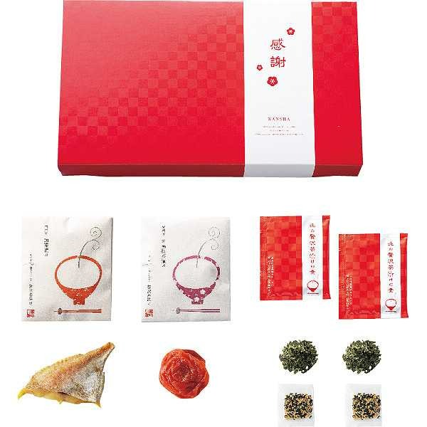 商品詳細商品名逸品茶漬け 鯛＆梅干し商品番号r26-7350-016メーカー品番F277内容●鯛（レトルト）10g×1、しそ漬け紀州南高梅×1、贅沢茶漬けの素5g×2、お茶漬け用の具（刻み海苔・ゴマ・わかめ）×各2アレルギー●ごま配送区分常温原産国梱包形態化粧箱入箱サイズ：26.7×15.5×4cm名入れ区分名入れなし賞味期限（製造日より60日）※出荷時、残り30日以上の商品をお届けします。大量注文・法人ギフトなどもお気軽にご連絡ください。結婚内祝い 出産内祝い 快気内祝い 御歳暮・お中元・卒業記念品 定年退職 記念品 永年勤続 長寿 福祉大会受賞 創業周年記念品 退職 プレゼン大会 卒業記念品 卒園 卒団 出産祝い ベビーギフト 快気祝いブライダル 引出物 結婚祝い 入学祝い 進学祝い 卒業祝い 就職祝い 卒業記念品 新築祝い 母の日 父の日 敬老の日 プレゼント お祝い お返し 贈答品 景品 記念品 粗品 ゴルフコンペ お歳暮・御中元等