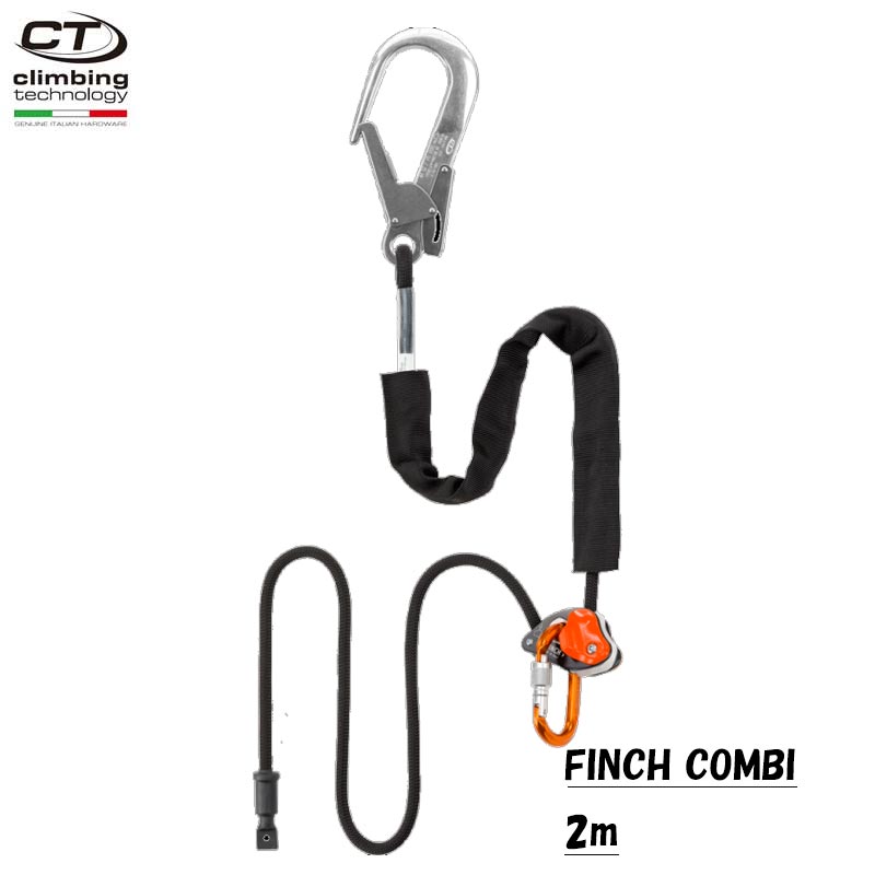 クライミングテクノロジー(climbingtechnology) ワークポジショニングランヤード 「フィンチ コンビ 2m」 FINCH COMBI 【7L92902FE】| U字吊 建設 高所作業 軽量 コンパクト