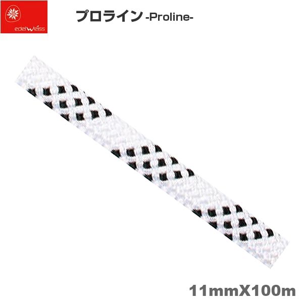 【送料無料】 EDELWEISS エーデルワイス/フランス ローストレッチロープ 「プロライン 11mm×100m ホワイト」 【CSTP11】 | レスキュー ケービング