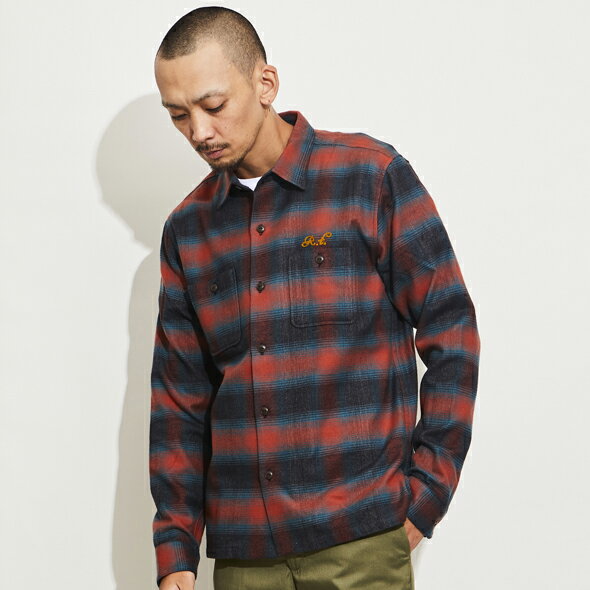 () ROTAR Ombre Check Work Shirt ֥å  rt2254021