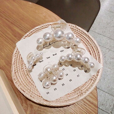 パールデザイン ヘアバレッタ ヘアピンヘアクリップ ヘアアクセサリー ヘアアクセ 髪留め ヘアアレンジ パッチンどめ パッチン留め 大人 子供 キッズ 女の子 ミニ 小さい 型 前髪 留め シンプル かわいい 可愛い おしゃれ カジュアル