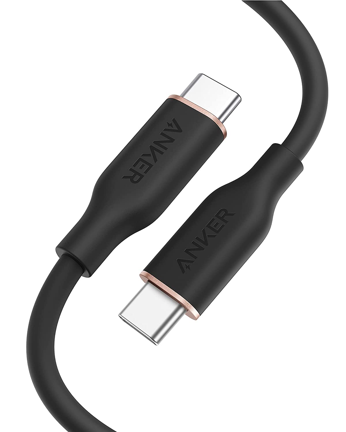 Anker PowerLine III Flow USB-C & USB-C ケーブル Anker絡まないケーブル PD対応 シリコン素材採用100W Galaxy iPad Pro MacBookPro/Air 各種対応