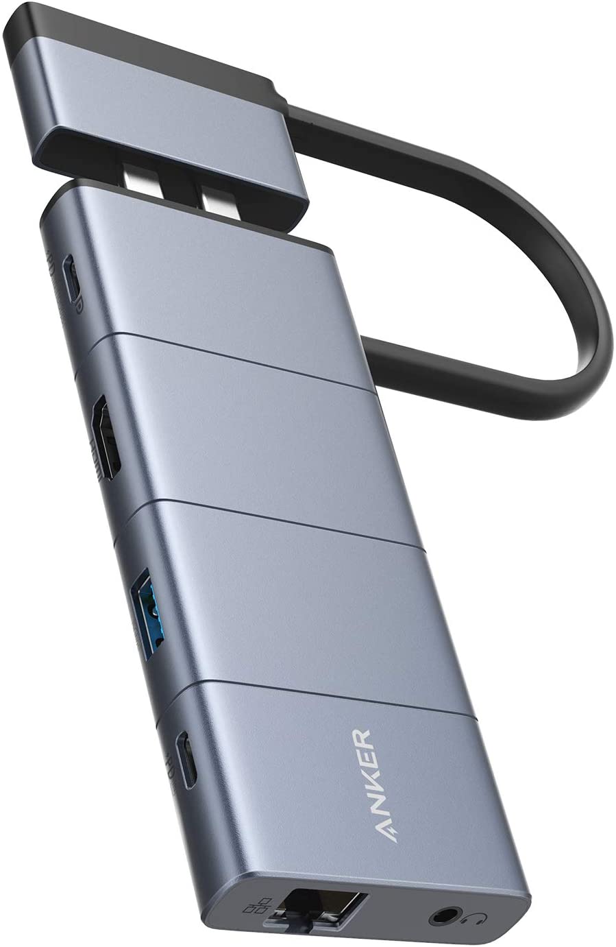 Anker PowerExpand 9-in-2 USB-C メディア ハブ 4K HDMIポート 100W PD対応 USB-Cポート 多機能USB-Cポート USB-Aポート 1Gbps イーサネット 3.5 mm オーディオジャック microSD & SDカード スロット搭載 MacBook Pro / Air 用