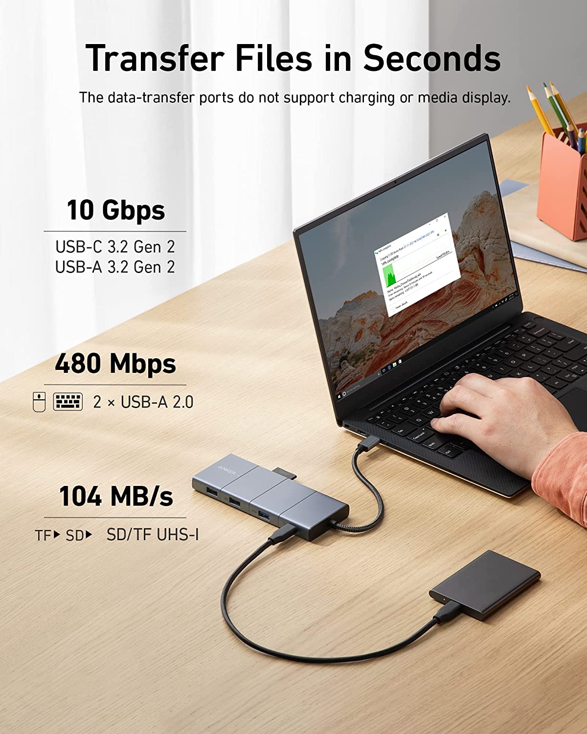 【7/1限定 最大10%OFFクーポン＆P10倍】Anker 565 USB-C ハブ (11-in-1) 10Gbps 高速データ転送 4K HDMIポート DisplayPort 100W USB PD対応 USB 3.2 Gen 2 USB-Cポート USB-Aポート USB 2.0 1Gbps イーサネットポート microSD&SDカード スロット 3.5 mm