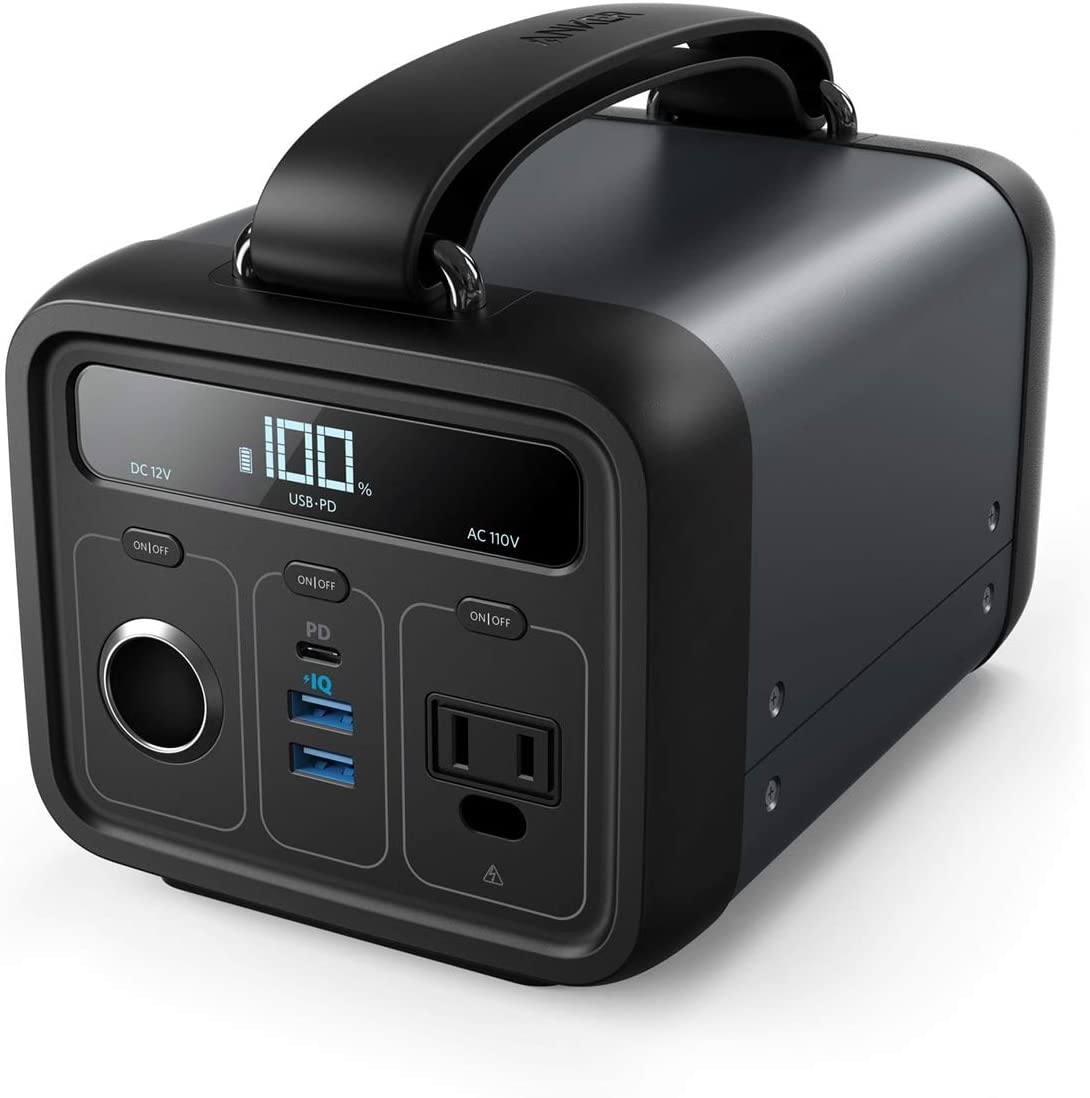 ポータブル電源 Anker PowerHouse 200 (213Wh / 57600mAh ポータブル電源) 【PSE認証済 / USB-A出力 & USB-C入出力 & AC出力 & DCシガーソケット出力対応 / PowerIQ搭載】 キャンプ、緊急・災害時バックアップ用電源のサムネイル