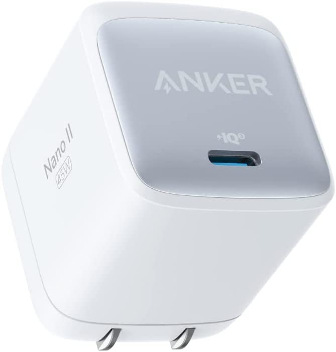 スマホ ノートパソコン対応 超コンパクト急速充電器 Anker Nano II 45W (PD 充電器 USB-C) 【GaN (窒化ガリウム) II 採用/PPS規格対応/PD対応/PSE技術基準適合/折りたたみ式プラグ】MacBook Pro MacBook Air iPad Pro iPhone Galaxy Android各種