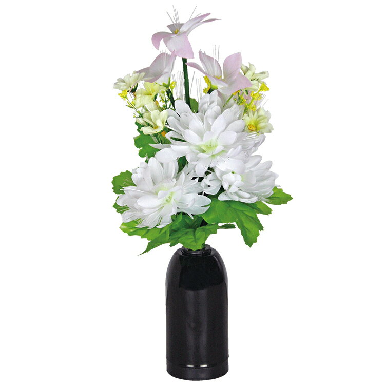 小型ルミナスLED「菊」〔PC製〕高さ33cm【LED】【電池式】【百合】【お盆】【盆提灯】【御供】【新盆】..