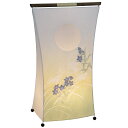 京行灯「月花 桔梗ボカシ」電気式・木製・高さ45cmすっきりコード巻&お線香テスタープレゼント!桔梗 秋 行灯タイプ 和風照明 おまけ付 民芸灯 お盆 盆提灯 ...